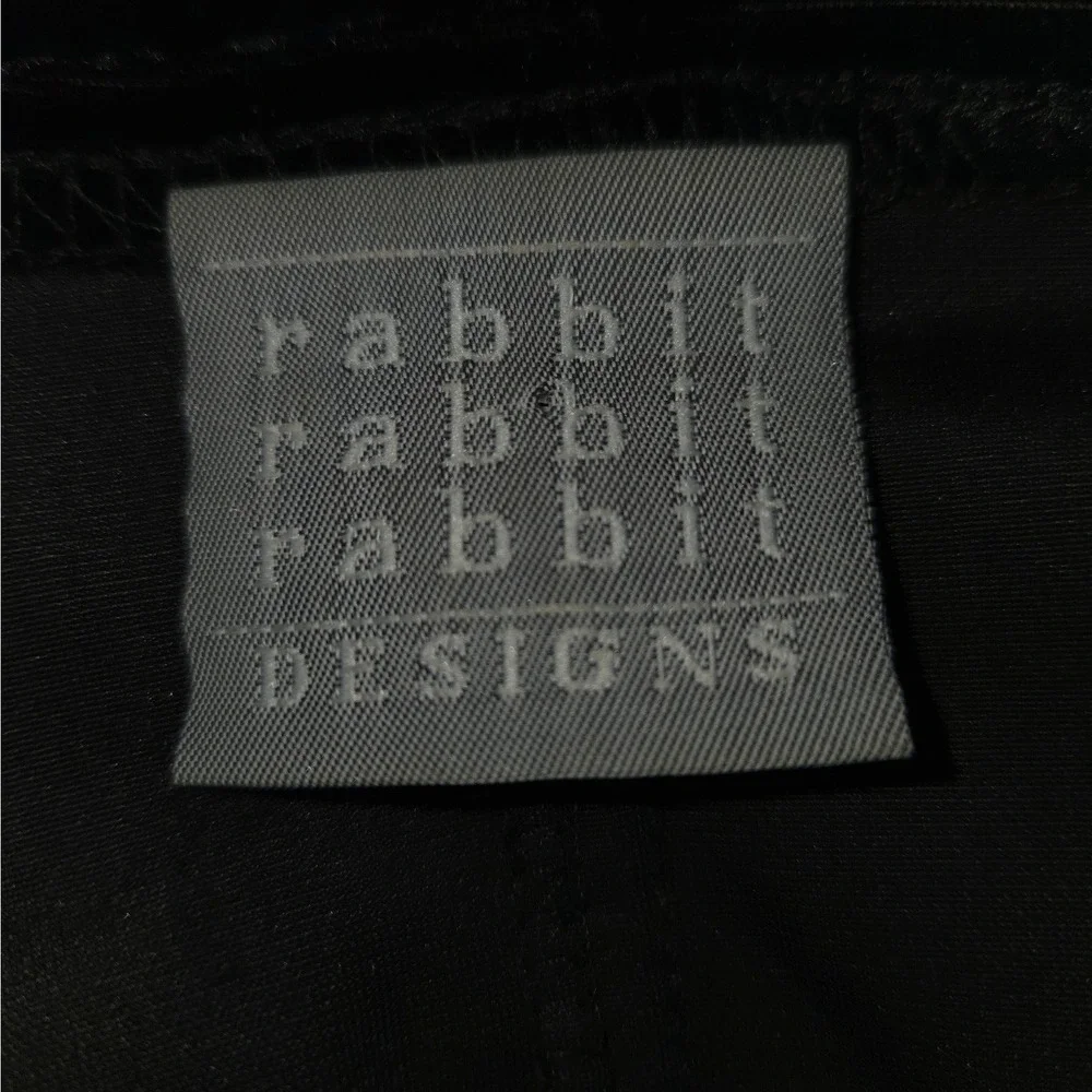 Rabbit Designs Womens 8P Dress Black Velvet Midi‎ Pullover Sleeveless Shift